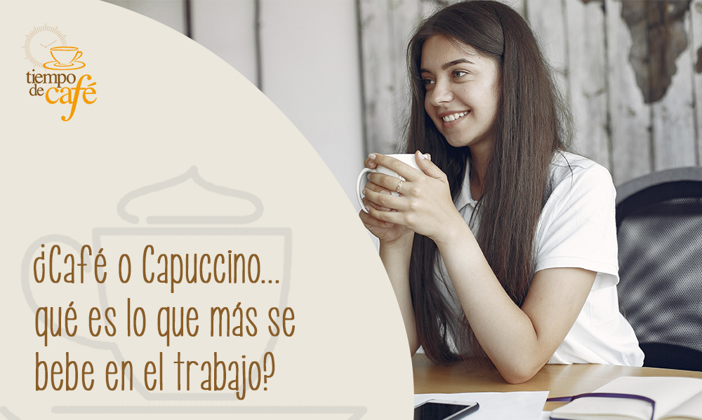 café o capuchino, café en el trabajo